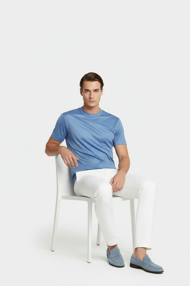 light blue Luster Tee