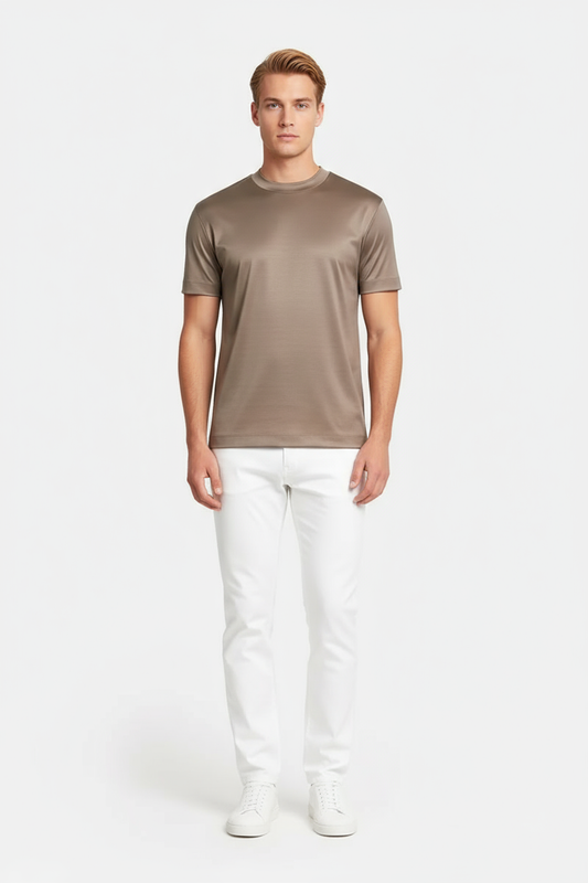 Beige Luster Tee